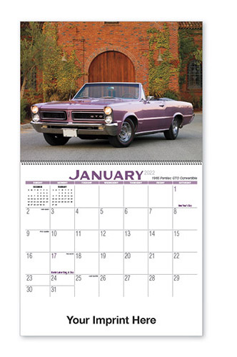2022 Classic Cars Calendar